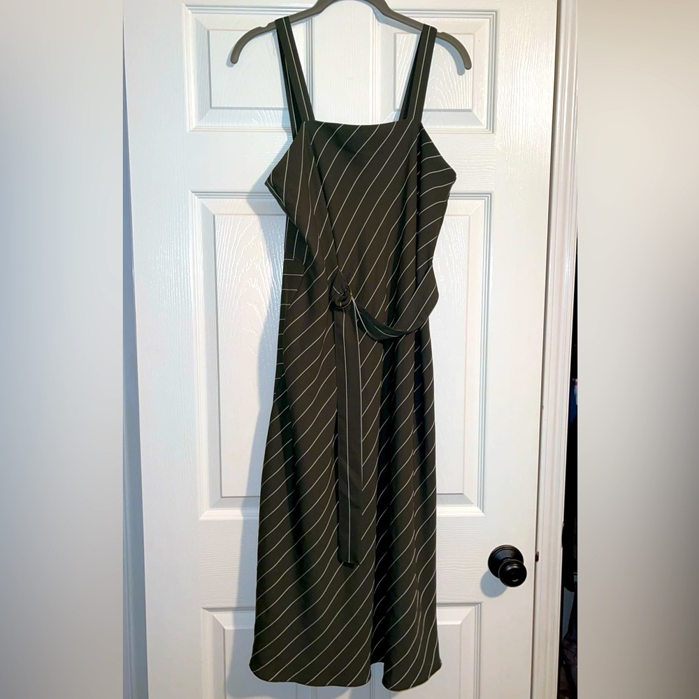 Antonio melani green striped dress size 6